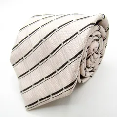 タカキュー ブランド ネクタイ チェック柄 シルク PO メンズ ホワイト TAKA Q 【中古】