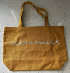 DEAN&DELUCA　ディーン＆デルーカ イェロー トートバック エコバッグ コットン レディース Lサイズ