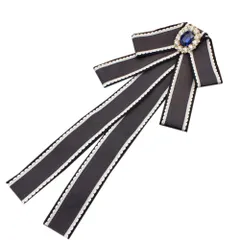 【在庫処分】制服小物 ストライプ柄 ゴムアジャスター レディース 蝶結び アクセサリー 蝶ネクタイ OL 通勤 リボンタイ 通学 韓国風 制服リボン ビジネス ホテル [BlouseHouse] 銀行員 スチュワーデス