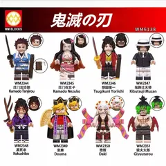 鬼滅の刃 レゴ互換  8点セット WM6138 鬼 竈門炭治郎/竈門禰豆子/繼国 縁壱/鬼舞辻 無惨/黒死牟/童磨/堕姫/妓夫太郎