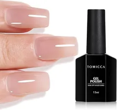 TOMICCA ジェルネイル シアーカラージェル 単色 透明感ある 15ml UV/LED対応 初心者＆プロ適用 ポリッシュタイプ セルフネイル(グレーピンク)