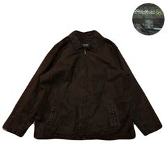 エディーバウアー製、レザーシングルライダースジャケット　L Eddie Bauer エディーバウアー レザージャケット 黒 TXL