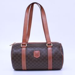 【CELINE セリーヌ】マカダム バッグ ミニボストン ブラウン PVC M95