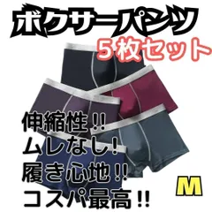 ★Mサイズ★　シンプルモノトーン　ボクサーパンツ　5枚セット　下着 B