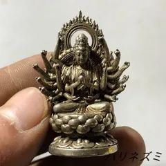 仏教美術 仏像 小仏像 千手観音 銅製 工芸品 置物 min 