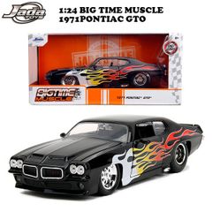 JADATOYS 1:24 BTM 1971 Pontiac GTO Judge Flames ミニカー