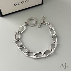 GUCCI グッチ　ブレスレット　ヘキサゴン　ヴィンテージ　フィガロチェーン OLD GUCCI ヘヴィフィガロ ブレスレット（OLD GUCCI ⁄ オールド