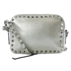 ヴァレンティノ ガラヴァーニ VALENTINO GARAVANI ロックスタッズ レザー カメラバッグ ショルダーバッグ シルバー色のサムネイル