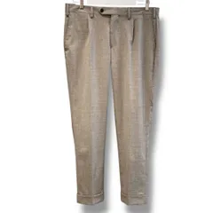 GERMANO ジェルマーノストレッチウールパンツ Art.7615 ウール ストレッチ センタープレス ターンナップ イタリア製 ベージュ系 48サイズ メンズ 冬 ゴーゴー古着久喜倉庫店 草1847Yのサムネイル
