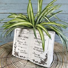 ガーデニング雑貨 植木鉢 プランター 樹脂ポット プラスチック鉢 鉢 鉢カバー ガーデン雑貨 ガーデニング 雑貨 アンティーク ナチュラル おしゃれ かわいい FLOWER2ヌヴェルスタンドWH YZ-MS846-80