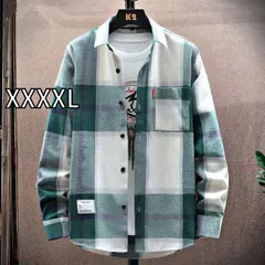 [XXXXL]メンズ ファッション 服  オシャレ シンプル 大人 かっこいい 大きいサイズ ストリート 紳士服 チェック柄 シャツ 夏 カジュアル 長袖 薄手 コート 