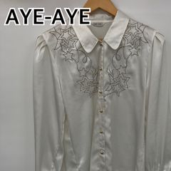 AYE-AYE アイアイ トップス 長袖 ブラウス シャツ ホワイト レディース Fサイズ【CT1191】