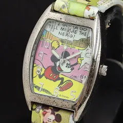 稼働 良品 ディズニー ミッキー QZ マルチカラー文字盤 トノー型 メンズ/レディース腕時計 OSW 2000000 NSK