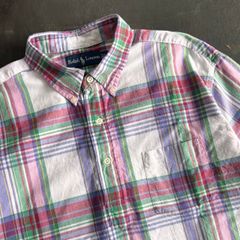 90〜00s Ralph Lauren プルオーバーシャツ 3点留め