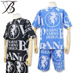 バーニヴァーノ ユニコーン ロゴ パイル ジャガード Tシャツ ショートパンツ セットアップ Lサイズ BSS-OTH5247 BSS-OPH5249 25SS