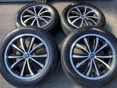 WedsレオニスEX 17インチ7J+53 PCD114.3-5H☆215/60R17付 中古タイヤホイール4本セット！C-HR、エスティマ、オデッセイ、MPV、CX-30など