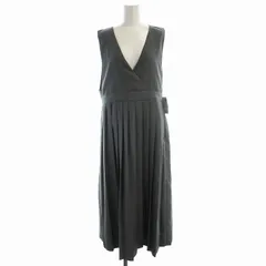 シップス SHIPS タグ付き ワイドプリーツジャンパースカート ロング F グレー 224-55-0028 /EE