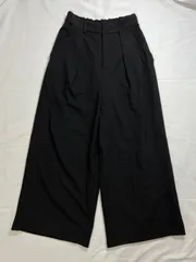 【211709】URBAN RESEARCH DOORS アーバンリサーチドアーズ  ワイドパンツ　レーヨン混　36  ・ ブラック