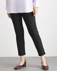 ピーツー 吸湿発熱・吸放湿 裏起毛スリムパンツ 股下64