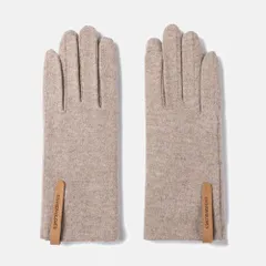 ☆ ベージュ ☆ 防寒手袋 レディース asdfgloves03 手袋 レディース 秋冬 手ぶくろ てぶくろ グローブ 暖かい 防寒 スマホ対応 かわいい カワイイ 指開き 指出し 5本指 裏起毛 ウール 防風 保温 シンプル 無地 通勤 通学