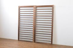 ▼現状販売▼ ガラス戸2枚セット アンティーク建具 ガラス舞良戸 引き戸 4～7営業日前後で発送(※修理加工希望の方3ヶ月程で発送) R-064282