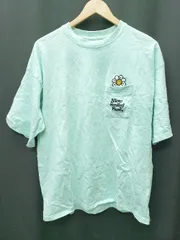 ◇ ⊂ SMILEY FACE スマイリー　フラワー　バックプリント 半袖 Tシャツ　カットソー サイズLL ライトブルー メンズ P  【1410230011902】のサムネイル