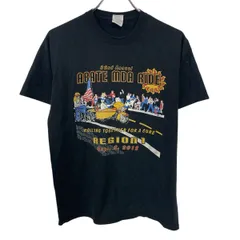 GILDAN 半袖 プリントTシャツ M ブラック ギルダン プルオーバー バックプリント カットソー 古着卸 アメリカ仕入 a705-5975