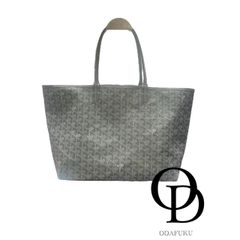 【ODAFUKU】【おだ福】【オダフク】【おだふく】 【中古】ゴヤール Goyard サンルイPM PVC グレー トートバッグ polyvinyl chloride gray 美品