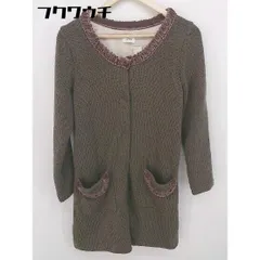 ■ URBAN RESEARCH DOORS アーバン リサーチ ドアーズ ウール 長袖 ニット カーディガン サイズF ブラウン レディース 【1102110004301】