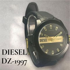 DIESEL ディーゼル DOUBLE UP  ダブルアップ DZ-1997 文字盤 ブラック <!-利用不可文字-!><!-利用不可文字-!> ゴールド メンズ 腕時計 稼働品 電池新品