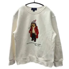 ポロ ラルフローレン POLO RALPH LAUREN 美品 スウェット トレーナー ポロベア プリント M 白 ホワイト B779922