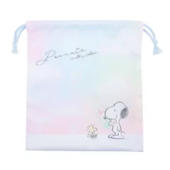 スヌーピー[きんちゃく]マチ付き巾着/melting bubble ピーナッツ 