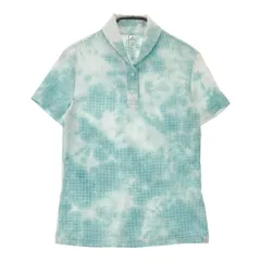 サイズ：S ADIDAS GOLF アディダスゴルフ 2022年モデル 半袖ポロシャツ シアサッカー 総柄 グリーン系 [240101262358]# ゴルフウェア レディース ストスト