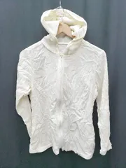◇ ⊂ CROCODILE クロコダイル 楊柳 長袖 ジップアップ　パーカー サイズM アイボリー レディース P  【1409250016806】のサムネイル