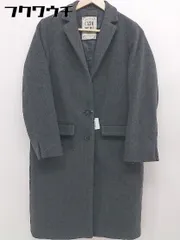 ■ JEANASIS ジーナシス チェスター コート サイズF ダークグレー レディース 【中古】 【1106020007339】