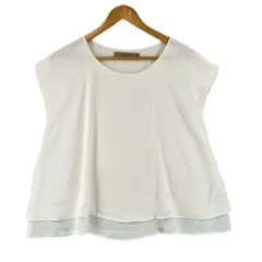 nano universe ナノユニバース ドレープブラウス 無地 春夏 SS ブラウス ポリエステル アイボリー レディース F【古着】【中古】【送料無料】