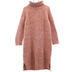 URBAN RESEARCH DOORS アーバンリサーチドアーズ 長袖 タートルネック ニット ロングワンピース F 赤系 レディース 古着