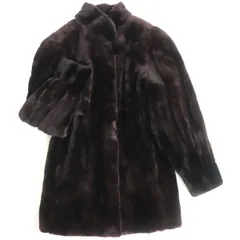 美品○Rambulton(ONWARD) ランブルトン(オンワード) MINK ミンク 逆毛 裏地刺繍入り 本毛皮 ショートコート／ジャケット  ダークブラウン M : g32-st30124 : GREENヤフーショッピング店 - 通販 - Yahoo!ショッピング