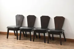 ★o様専用・リペア済★ 星野民芸 星野民藝 ダイニングチェア 4脚 セット 中古 桜材 板座チェア アームレスチェア 椅子 イス  R-079662