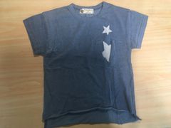 子供用Tシャツ　ブルー　星付き　36