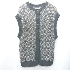 ◇ LOWRYS FARM ローリーズファーム 総柄 カジュアル ニット ベスト サイズF ブラック系 レディース E  【1407180029989】