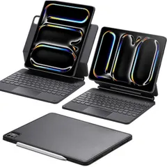 【新品 未使用 未開梱】 ESR　iPad Pro 13インチ M4 用 縦横モード対応 着脱可能 保護ケース付き Charcoal Grey　ESR Rebound Magnetic Keyboard Case 360 iPad Pro 13のサムネイル