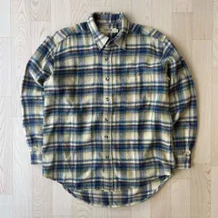 Kansai Jeans ブルー 青 ベージュ チェック柄 シャツ