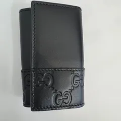 GUCCI グッチ キーケース GG型押し レザー ブラック 未使用品