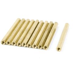 新品 uxcell 六角スタンドオフスペーサー ブラス製ゴールドトーン M3 x 50mm 10個入り