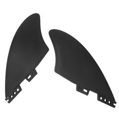 キールフィン カーボンコンポジット ツインフィン ボードフィン 汎用 ミッドレングス サーフィン ショートボード nanomaru 黒 2枚セット