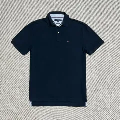 L Tommy Tommy Hilfiger(トミーヒルフィガー) ネイビー コットン 半袖 ポロTシャツ