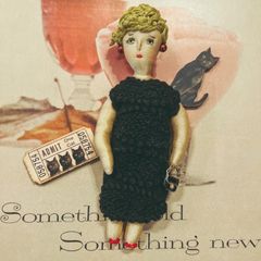 ハンドメイド ミニチュア 人形 ドールチャーム ミナペルホネン