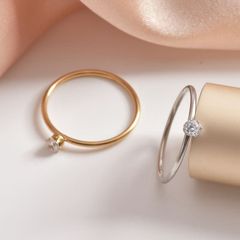 ジルコニアリング ステンレスリング 9号 11号 14号 16号 19号 金属アレルギー対応 シンプルデザイン オフィス デイリー リング 指輪 つけっぱなし 韓国アクセサリー 358r シースキー【seasukii】