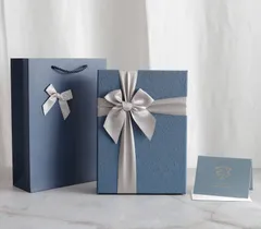 ギフトボックス ラッピング 箱 プレゼントボックス プレゼント用箱 大きい パッキングボックス 大容量 包装 男性 誕生日 ギフトボックス 手提げ袋 メッセージカード (L)